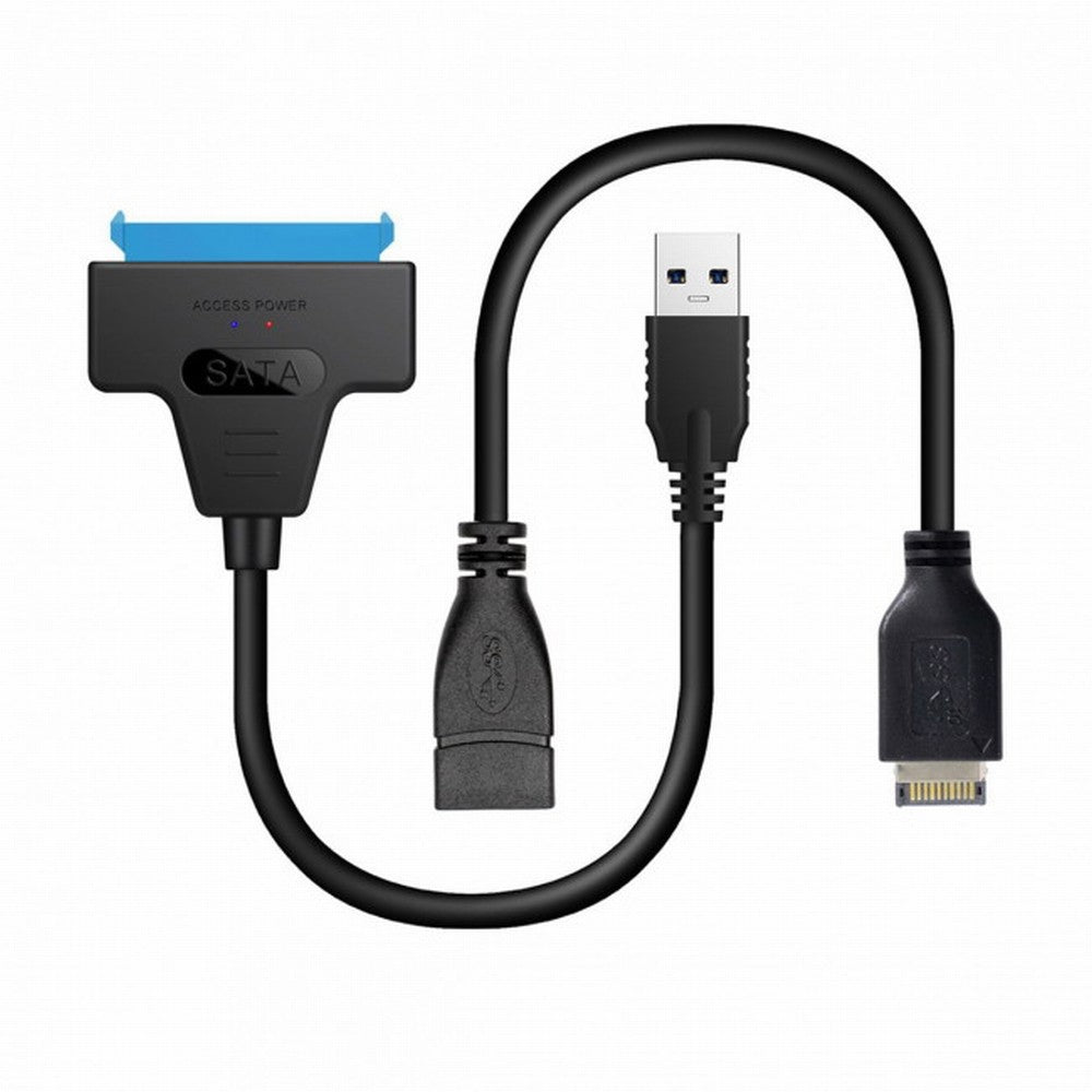 Chenyang Type-E USB 3.1 Front Panel Header USB3.0 to 2.5 Inch SATA 22Pin Disk Motherboard Cable U3-077-BK+UC-131