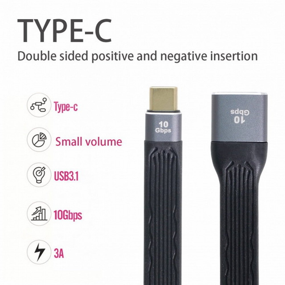 Chenyang USB 3.1 Type C Male Host to USB3.0 Type A Female OTG Flat Slim FPC Data Cable 13cm for Laptop Phone UC-063-0.13M