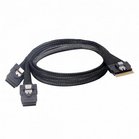 Chenyang PCI-E Ultraport Slimline SAS Slim 4.0 SFF-8654 8i 74pin to Dual SFF-8087 Mini SAS Cable PCI-Express SF-029