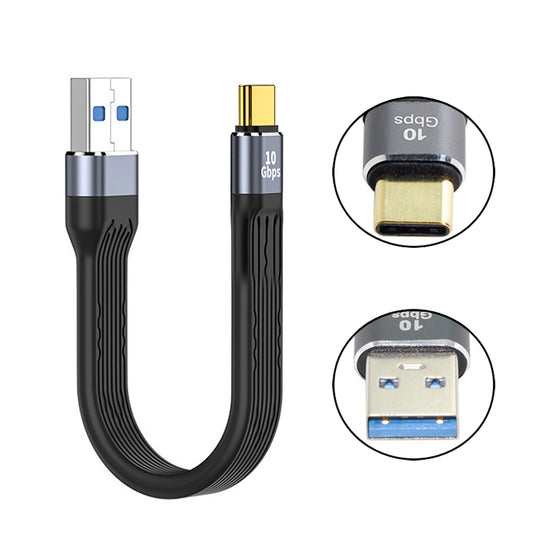 Chenyang 10Gbps USB 3.1 Type C Male to USB3.0 Type A Male Flat Slim FPC Data Cable 13cm for Laptop Phone UC-036-0.13M