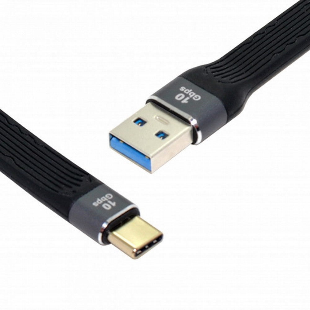 Chenyang 10Gbps USB 3.1 Type C Male to USB3.0 Type A Male Flat Slim FPC Data Cable 13cm for Laptop Phone UC-036-0.13M