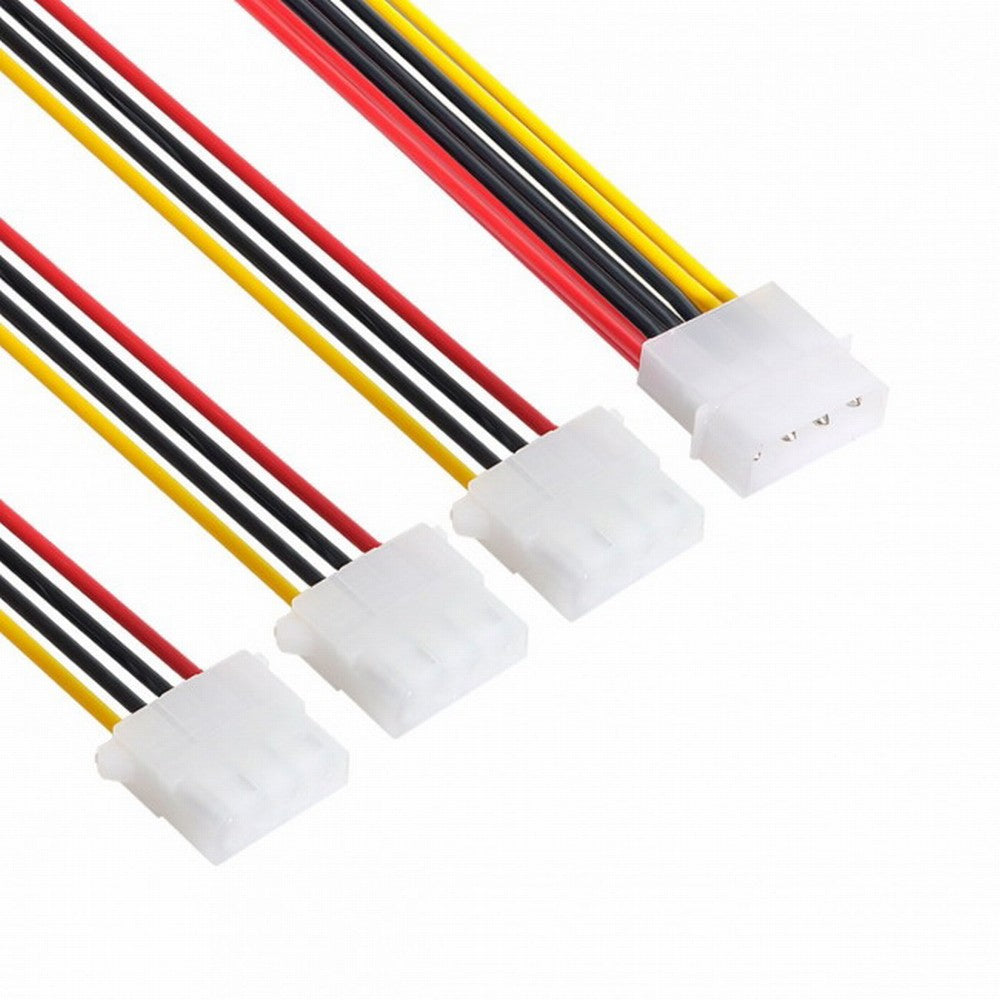 Chenyang IDE 4 Pin Male to 3 IDE Female Y Type Splitter Power supply Extension Cable 10cm for Hard Disk SA-086