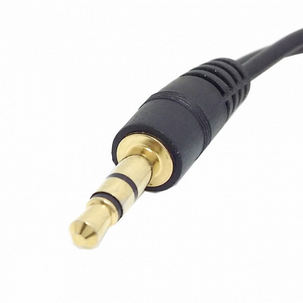 Chenyang Black 3.5mm Stereo Male to Double 3.5mm Female Audio Headphone Y Splitter Cable with Volume Switch CA-004