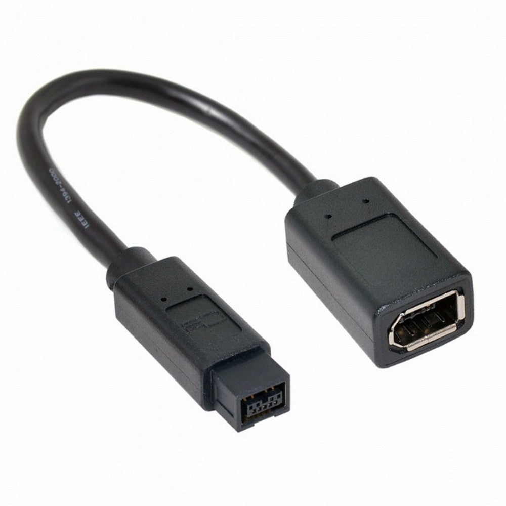 Chenyang IEEE 1394 6Pin Female to 1394b 9Pin Male Firewire 400 to 800 Cable 20cm CA-012