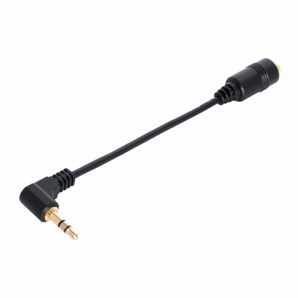 Chenyang 90 degree right angled 3.5mm 3poles Audio Stereo Male to Female Extension Cable 10cm Black CA-045