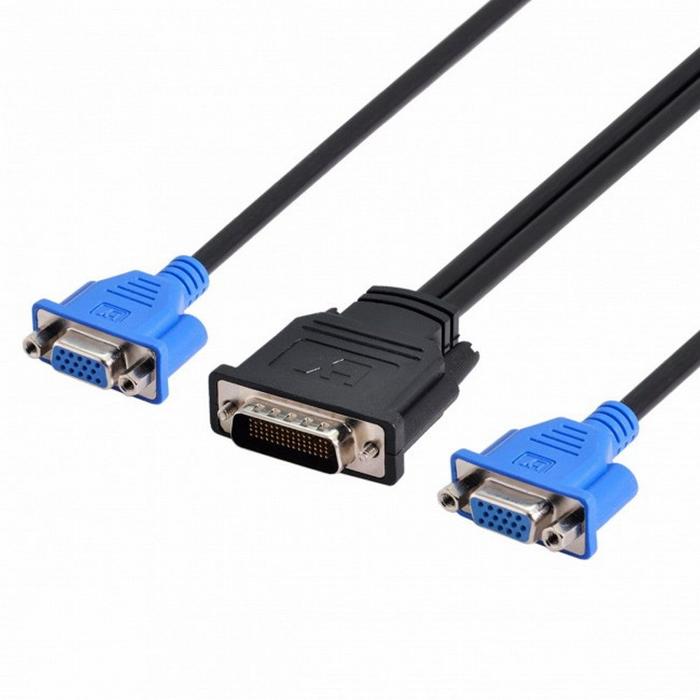 Chenyang DMS-59pin Male to Dual 15Pin VGA RGB Female Splitter Extension Cable for PC Graphics Card DB-025