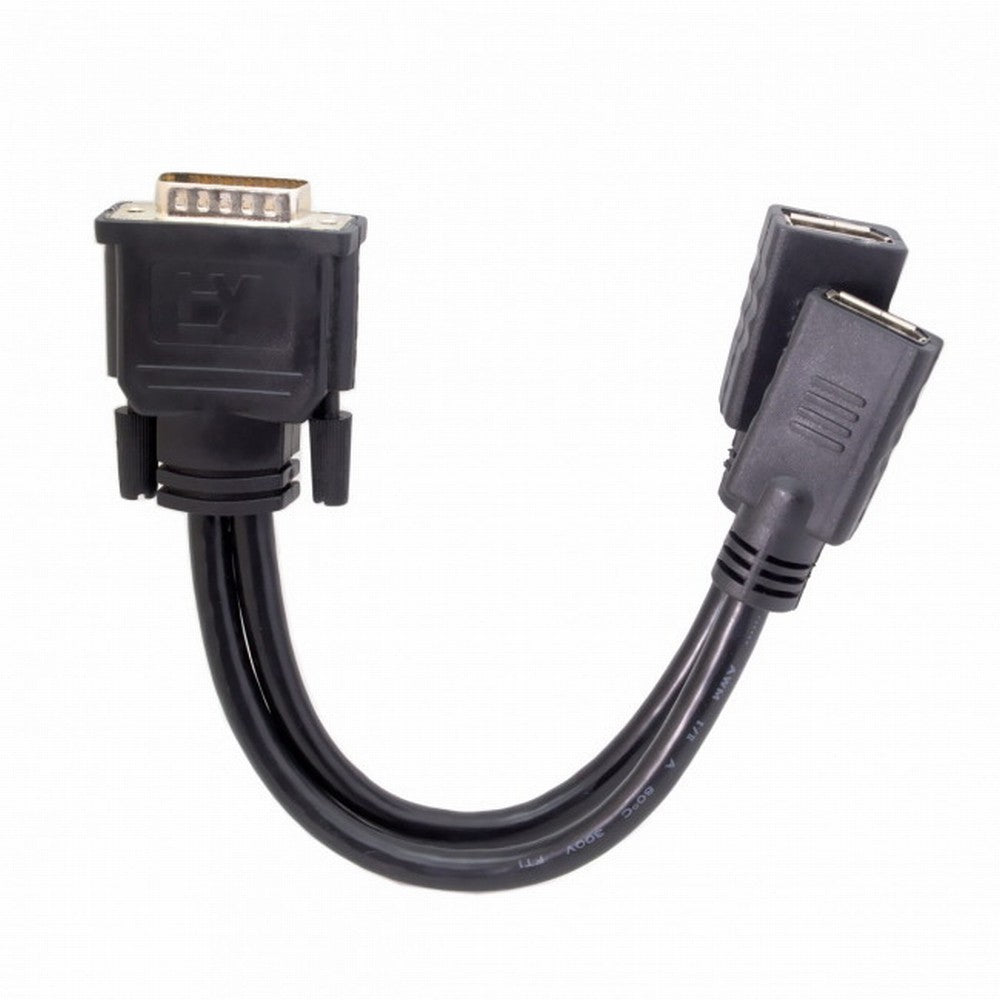 Chenyang DMS-59Pin Male to Dual DP Displayport Female Splitter Extension Cable for PC Graphics Card DB-027