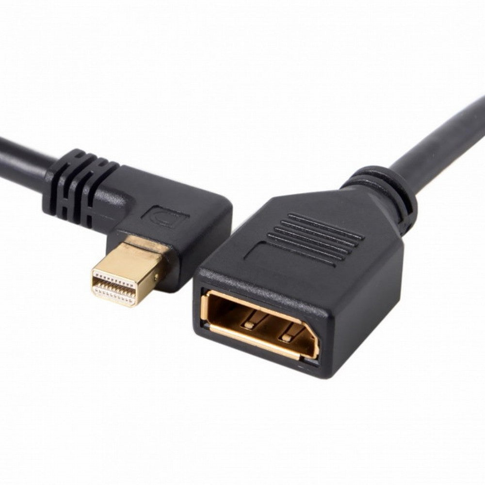 Chenyang Right Angled Mini DP DisplayPort 90 Degree to DisplayPort Female Cable for Displays Monitors DP-013-RI