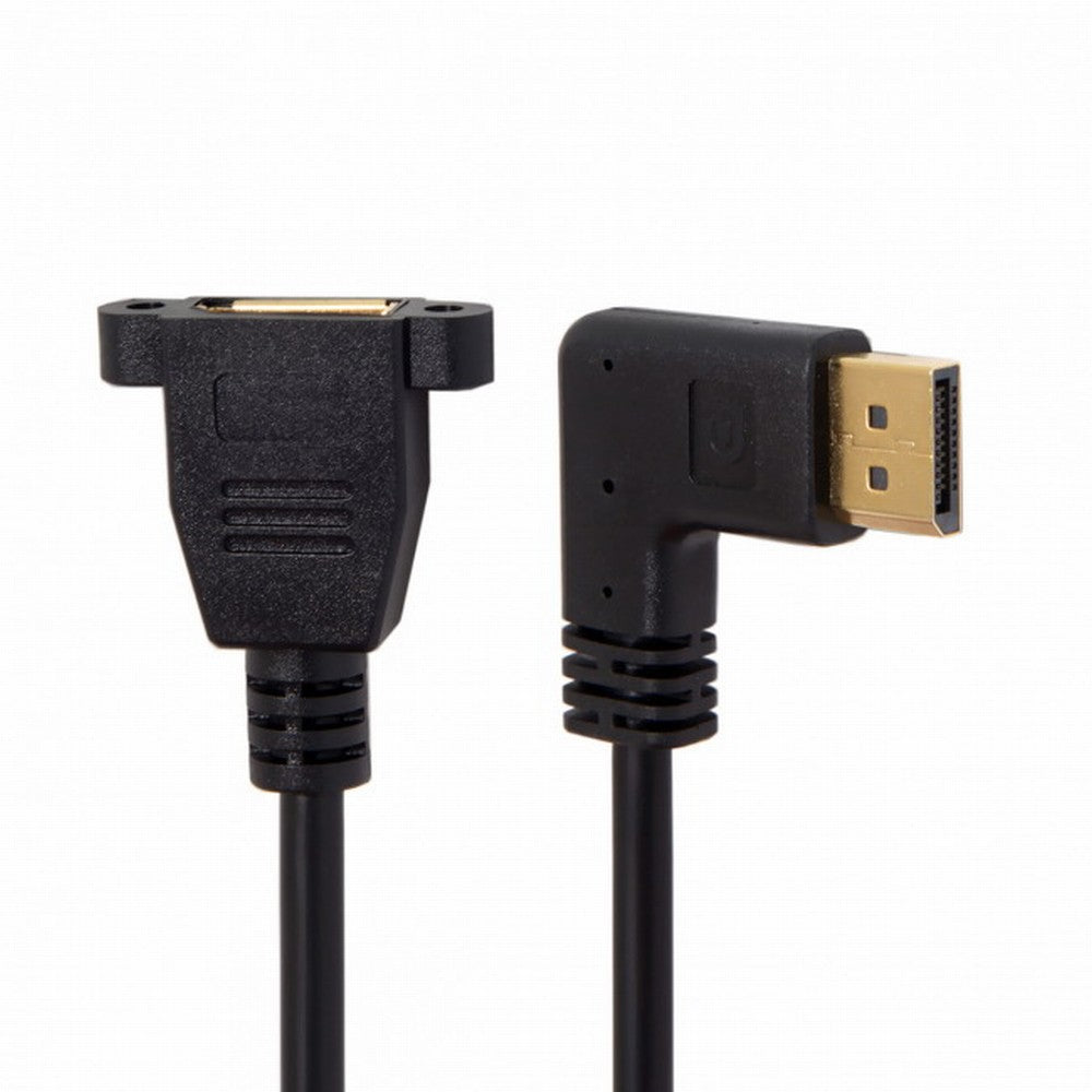 Chenyang DisplayPort Display Port Male to Female 90 Degree Left Down Angled Extension Cable DP-015-LE