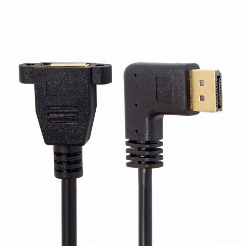 Chenyang DisplayPort Display Port Male to Female 90 Degree Right Down Angled Extension Cable DP-015-RI