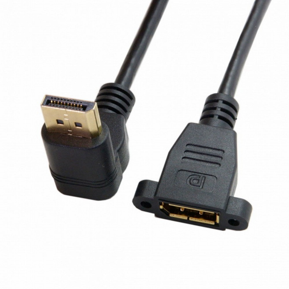 Chenyang DisplayPort Display Port Male to Female 90 Degree Up Angled Extension Cable DP-015-UP