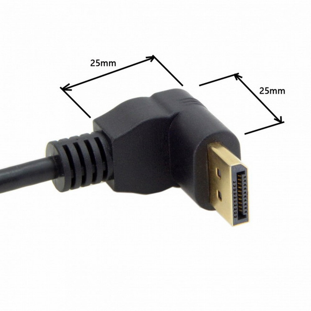 Chenyang DisplayPort Display Port Male to Female 90 Degree Up Angled Extension Cable DP-015-UP