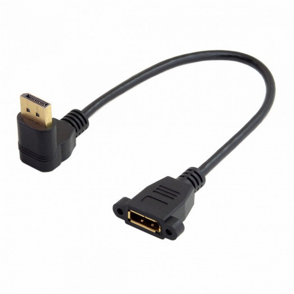 Chenyang DisplayPort Display Port Male to Female 90 Degree Down Angled Extension Cable DP-015-DN