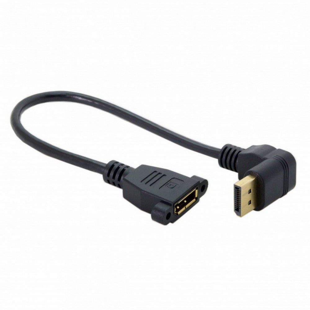 Chenyang DisplayPort Display Port Male to Female 90 Degree Down Angled Extension Cable DP-015-DN