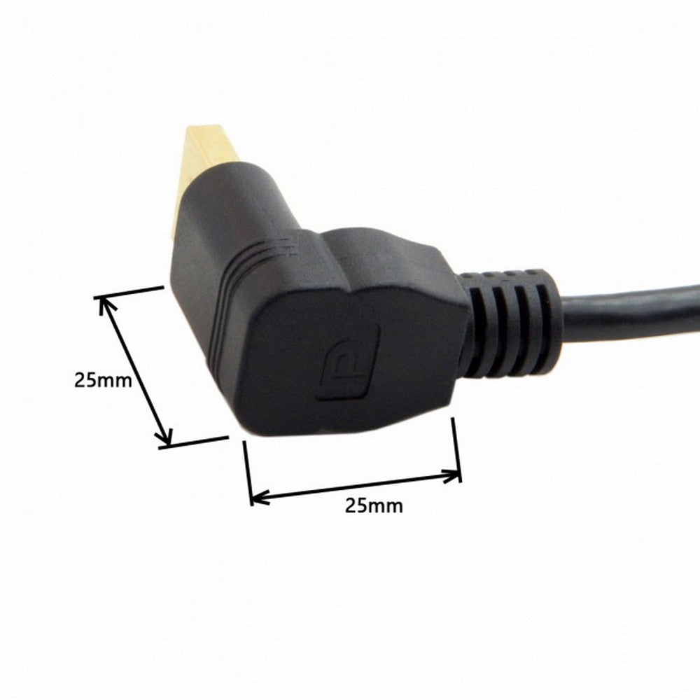 Chenyang DisplayPort Display Port Male to Female 90 Degree Down Angled Extension Cable DP-015-DN