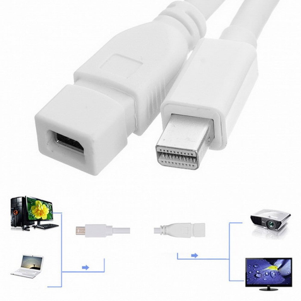 Chenyang 6ft Mini DisplayPort Male to Mini DP DisplayPort Female Extension Cable 1.8m DP-019