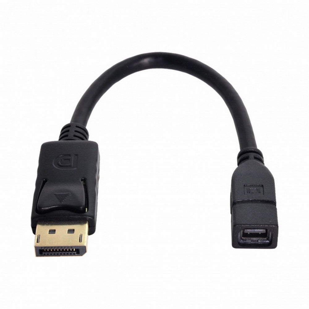 Chenyang DP DisplayPort Male to Mini DP DisplayPort Female Cable 20cm for Displays HDTV Monitor DP-048-BK