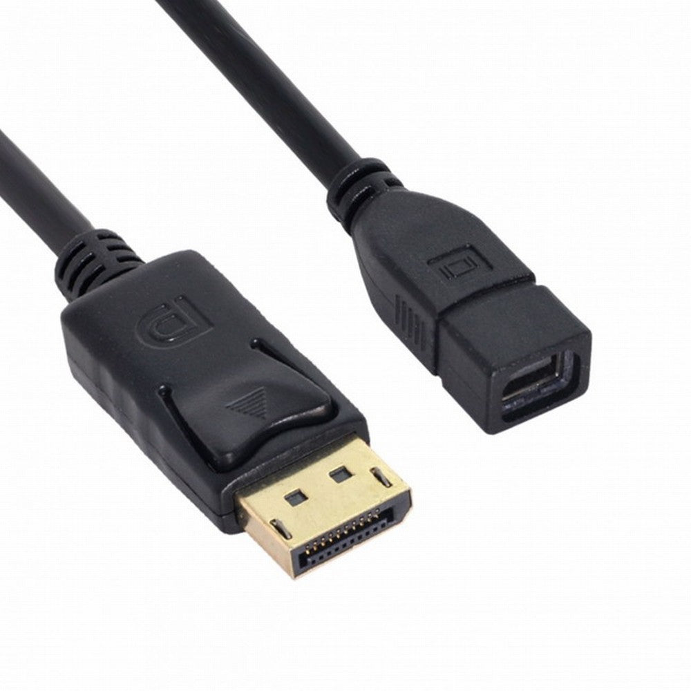 Chenyang DP DisplayPort Male to Mini DP DisplayPort Female Cable 20cm for Displays HDTV Monitor DP-048-BK