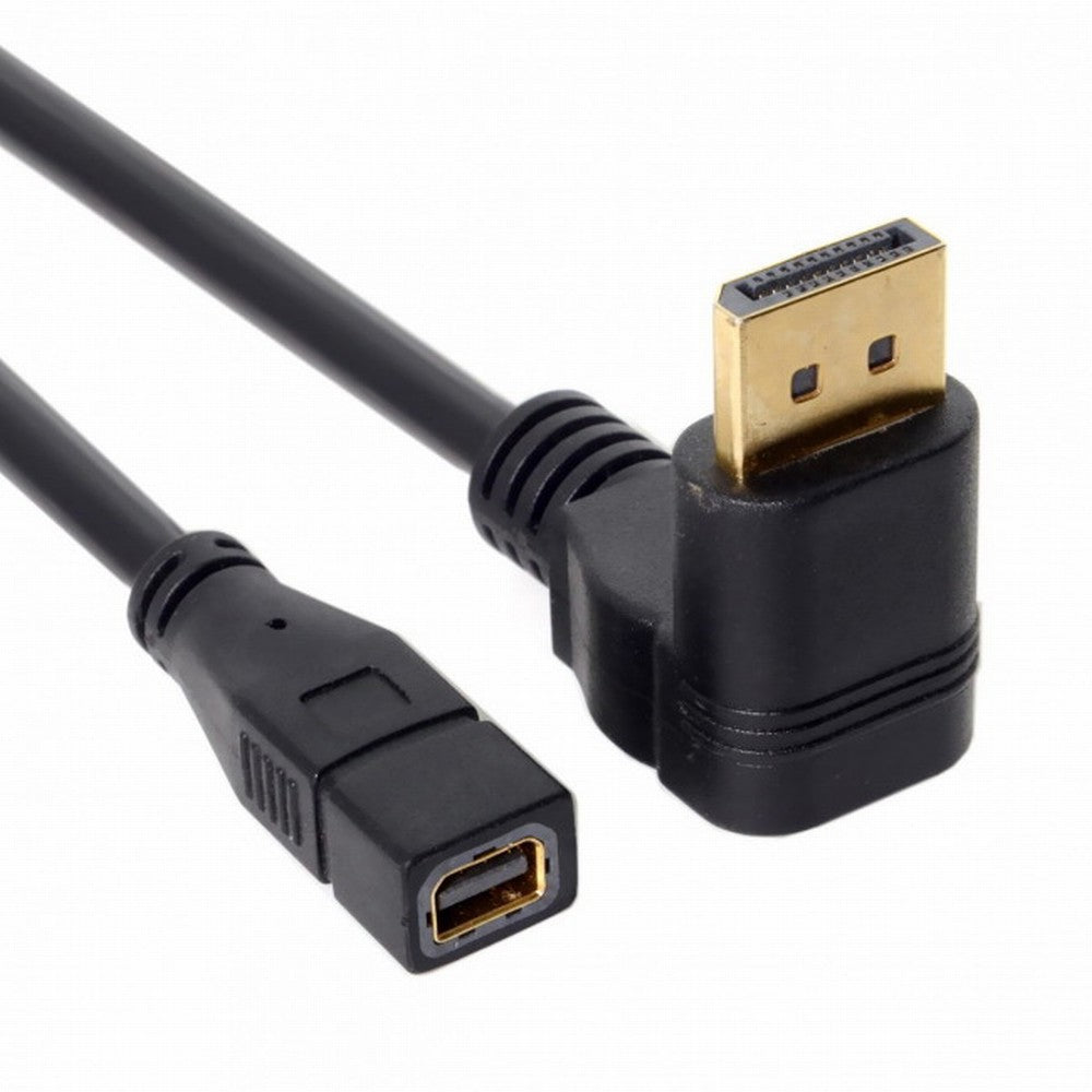 Chenyang Down Angled DP DisplayPort 90 Degree to Mini DP DisplayPort Female Cable for Displays Monitors DP-048-DN