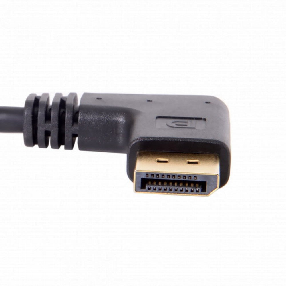 Chenyang Right Angled DP DisplayPort 90 Degree to Mini DP DisplayPort Female Cable for Displays Monitors DP-048-RI