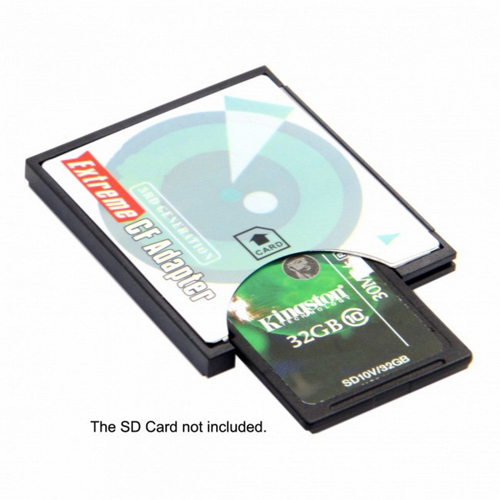 Chenyang Camera SD SDHC SDXC to High-Speed Extreme Compact Flash CF Type I Memory Card Adapter EP-025