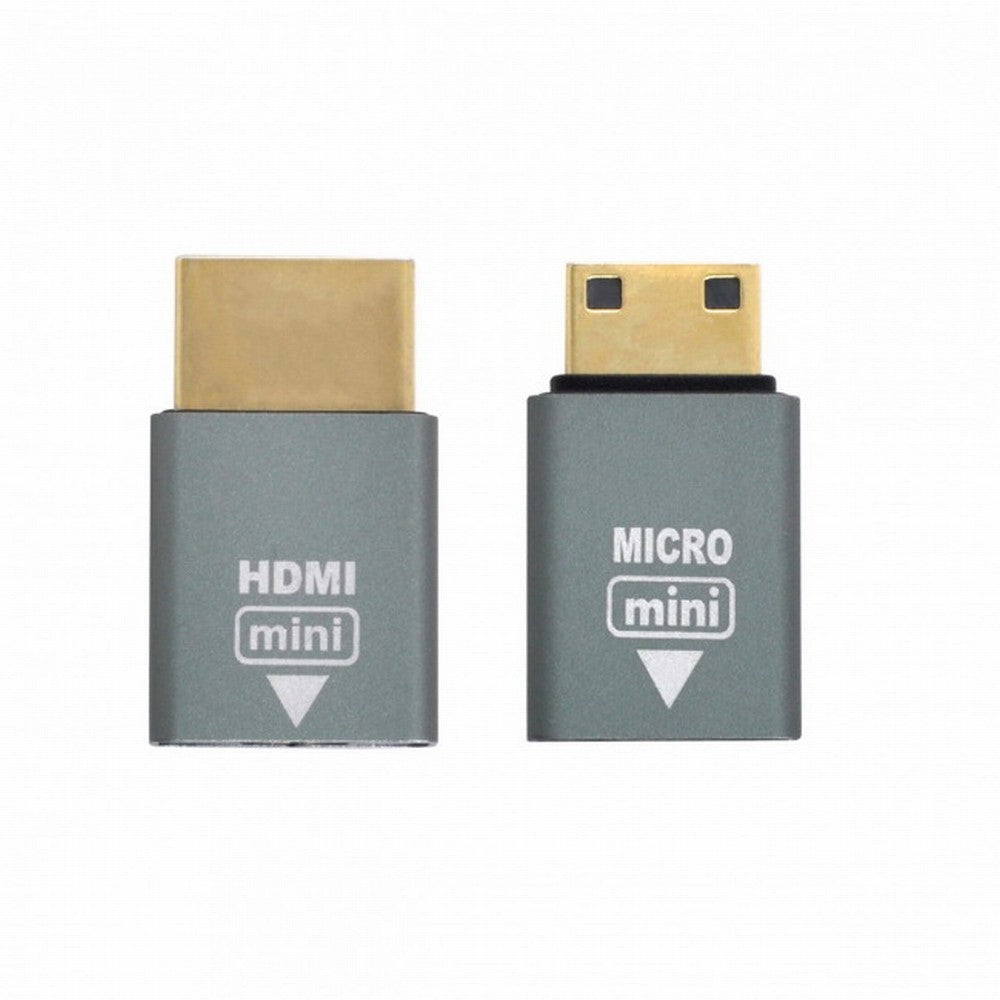 Chenyang 2pcs/set Compatible Micro HDMI Female to Mini Male HDMI 1.4 Male Adapter 4K@60hz HD-018