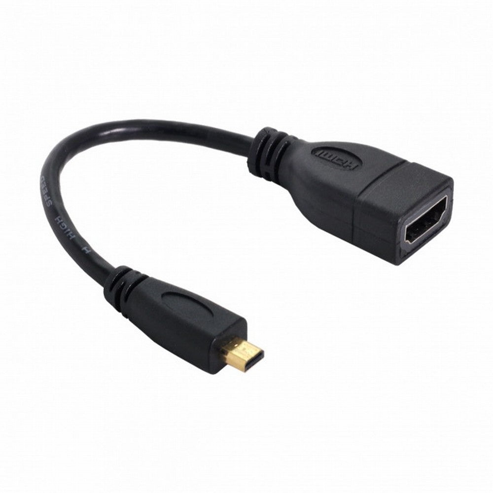 Chenyang Micro HDMI male to HDMI female Adapter short Cable 10cm for XOOM Droid X HD-058