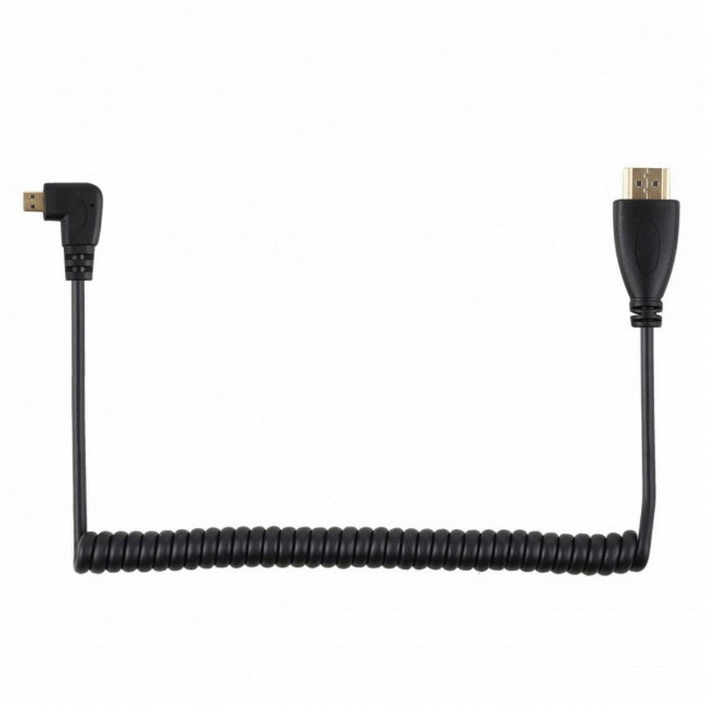 Chenyang Stretch Left Angled 90 Degree Micro HDMI to HDMI Male HDTV Cable 4K for Cell Phone Tablet Camera HD-110-LE