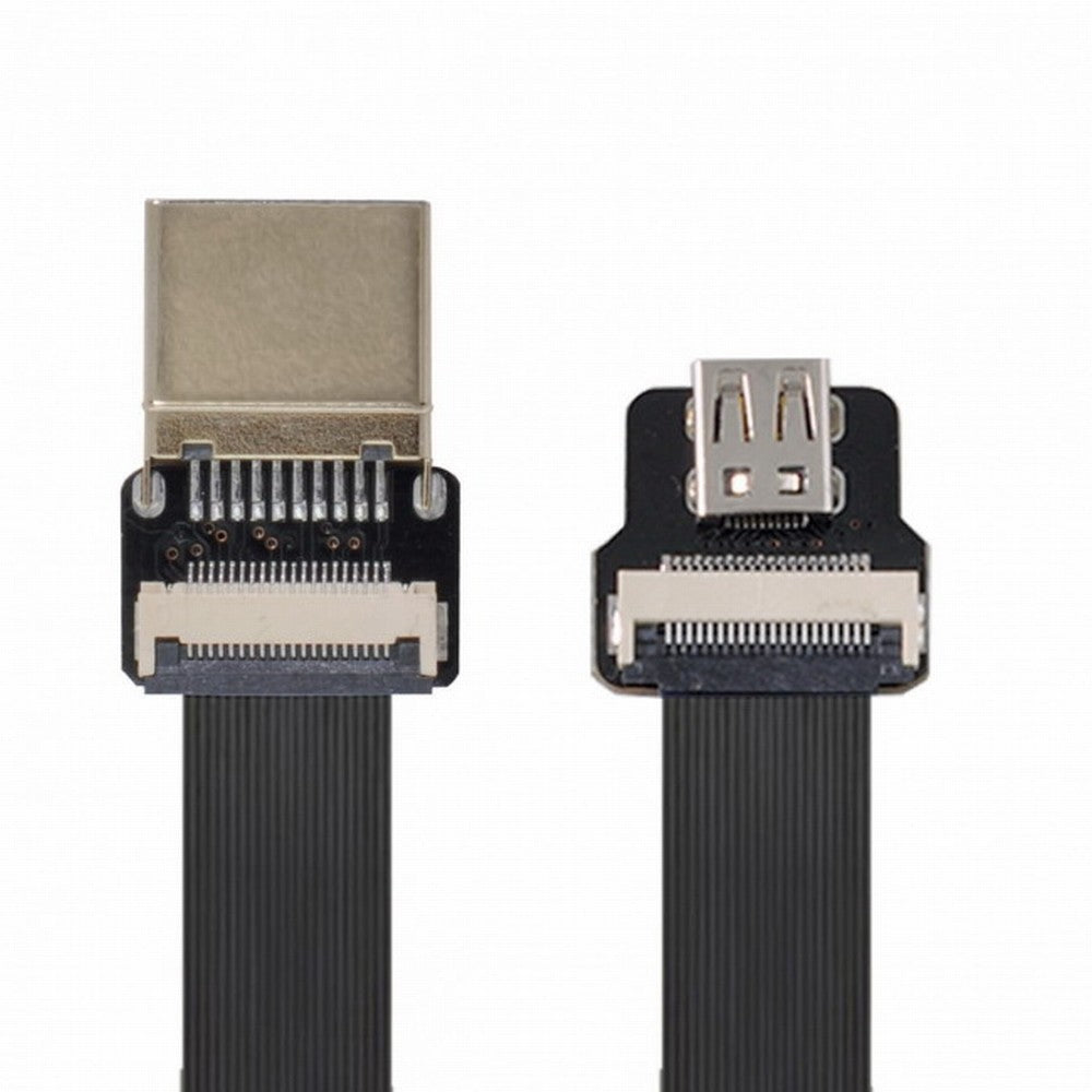 Chenyang CYFPV HDMI Male to Micro HDMI Female Extension FPC Flat Cable 1080P for FPV HDTV Multicopter Aerial Photography CC-HD-188-BK