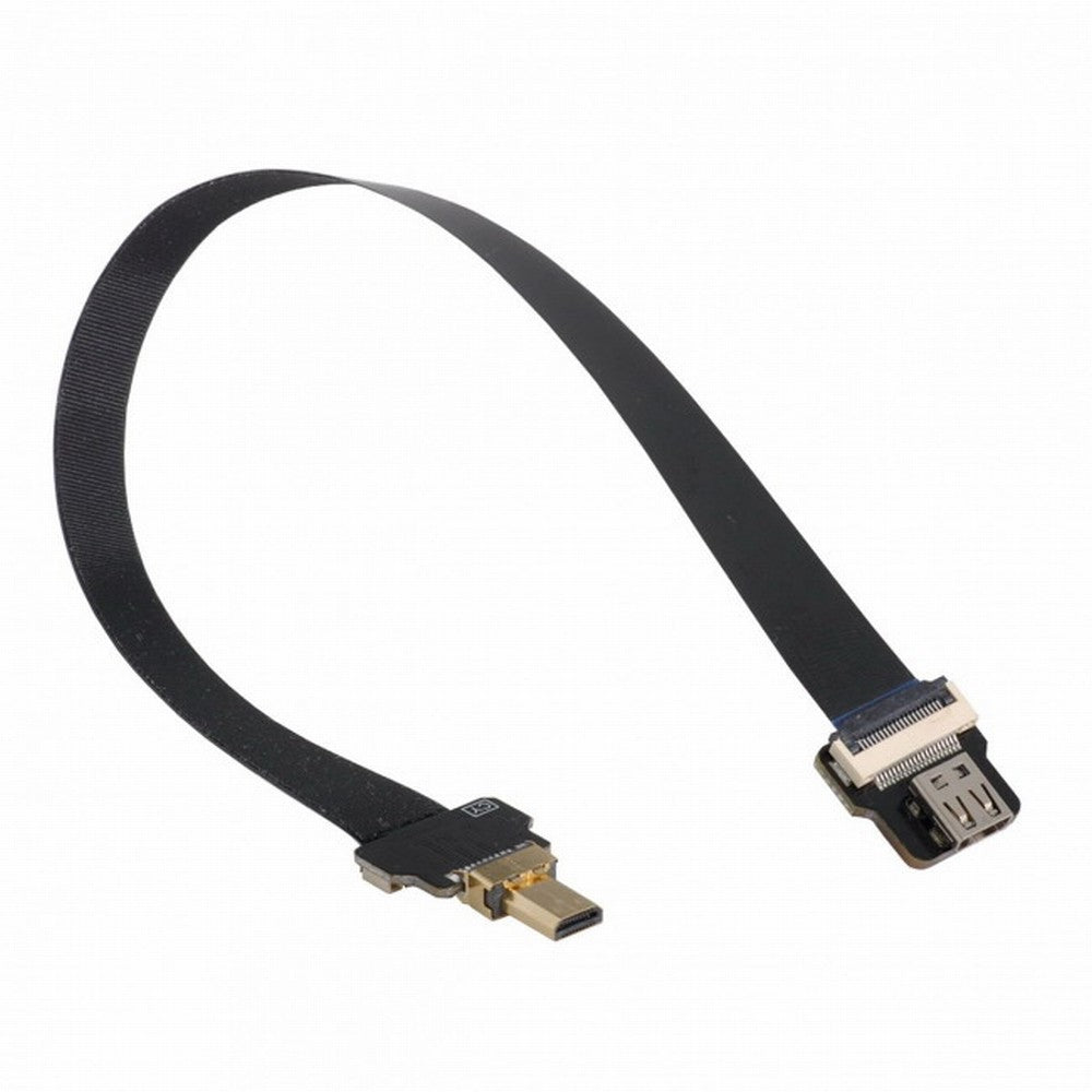 Chenyang CYFPV Micro HDMI Male to Micro HDMI Female Extension FPC Flat Cable 1080P for FPV HDTV Multicopter Aerial Photography CC-HD-192-BK