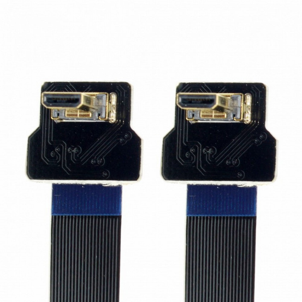 Chenyang CYFPV 90 Degree Down Angled FPV Micro HDMI Male to Micro HDMI FPC Flat Cable for FPV HDTV Multicopter Aerial Photography CC-HD-195-DN