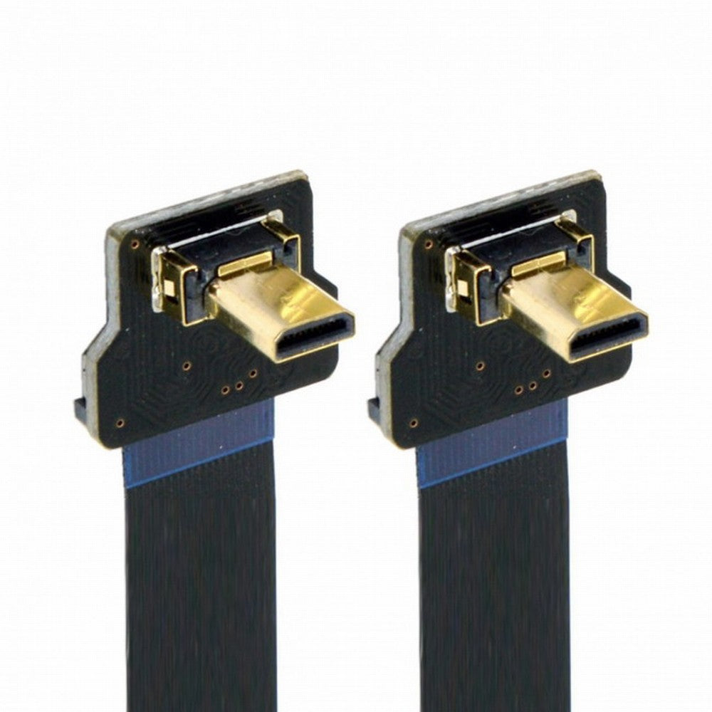 Chenyang CYFPV 90 Degree Up Angled FPV Micro HDMI Male to Micro HDMI FPC Flat Cable for FPV HDTV Multicopter Aerial Photography CC-HD-195-UP