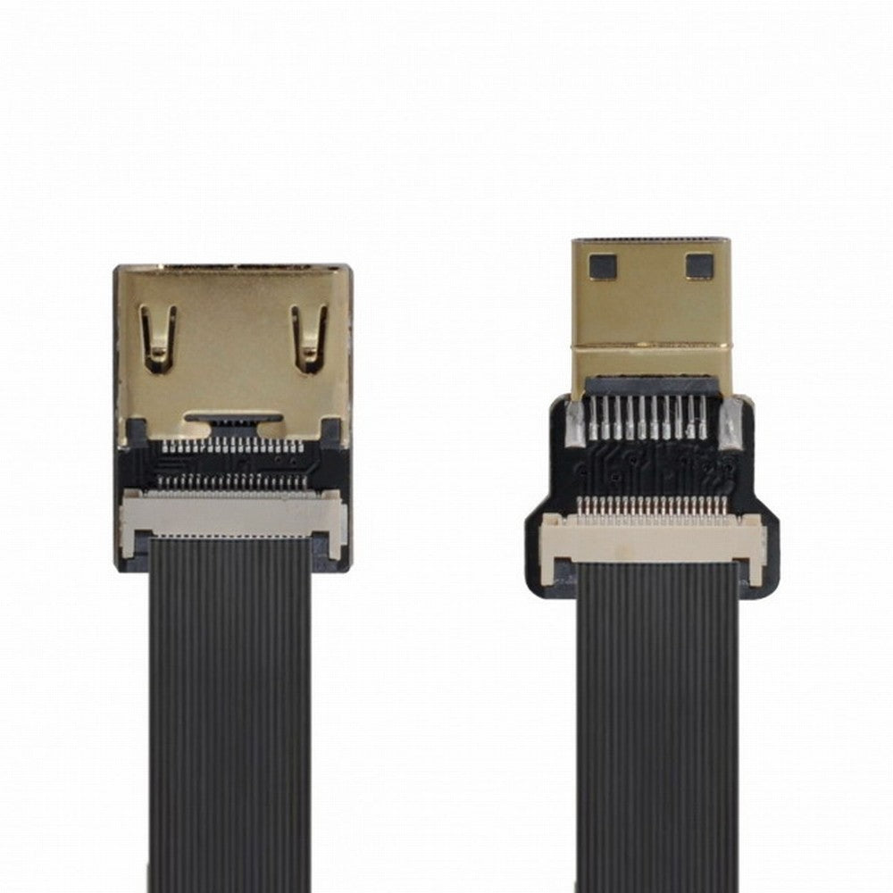 Chenyang CYFPV HDMI Female to Mini HDMI Male Extension FPC Flat Cable 1080P for FPV HDTV Multicopter Aerial Photography CC-HD-196-BK