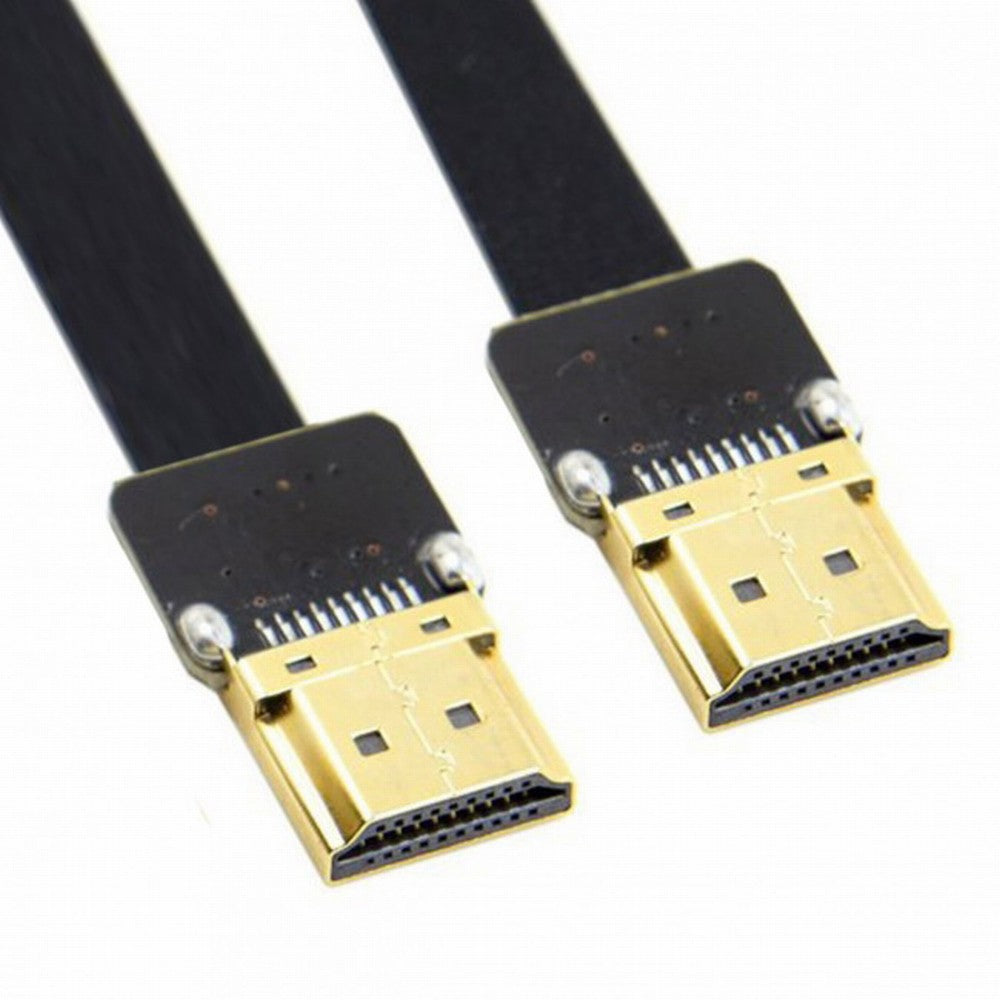 Chenyang CYFPV HDMI Type A Male to HDMI Male HDTV FPC Flat Cable for FPV HDTV Multicopter Aerial Photography CC-HD-198-BK