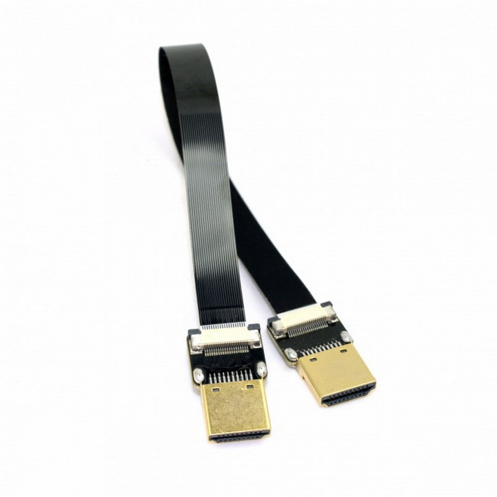 Chenyang CYFPV HDMI Type A Male to HDMI Male HDTV FPC Flat Cable for FPV HDTV Multicopter Aerial Photography CC-HD-198-BK