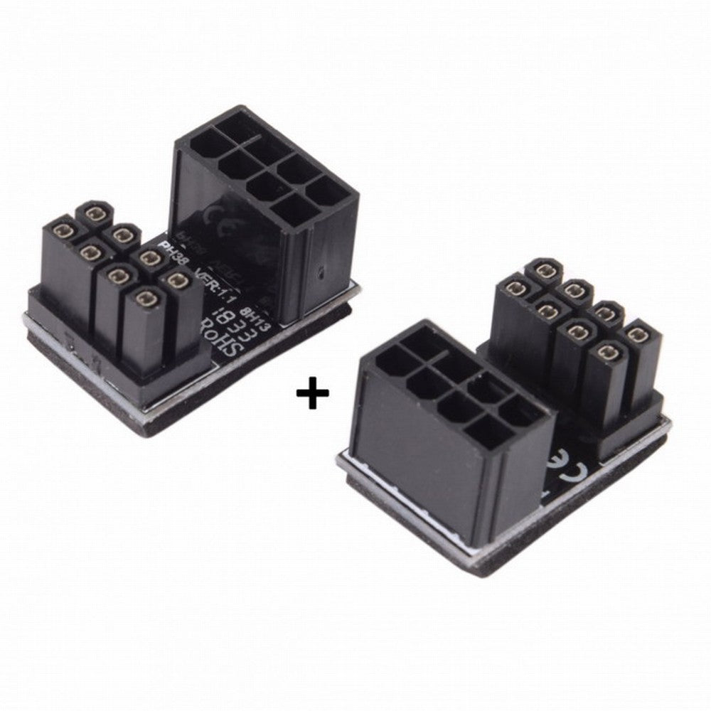 Chenyang ATX 8Pin Female to 8pin Male 180 Degree Angled Power Adapter for Desktops Graphics Card PW-009