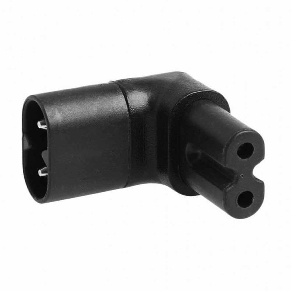 Chenyang Figure 8 IEC 320 C7 to C8 90 Degree Up Down Angled Right Angle AC Power Adapter Extension PW-038