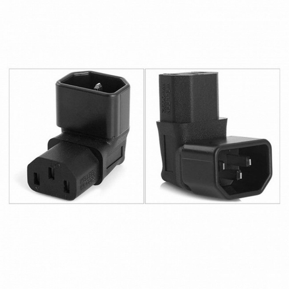 Chenyang IEC Male C14 to Down Right Angled 90 Degree IEC Female C13 Power Extension Adapter AC Converter PW-031-DN