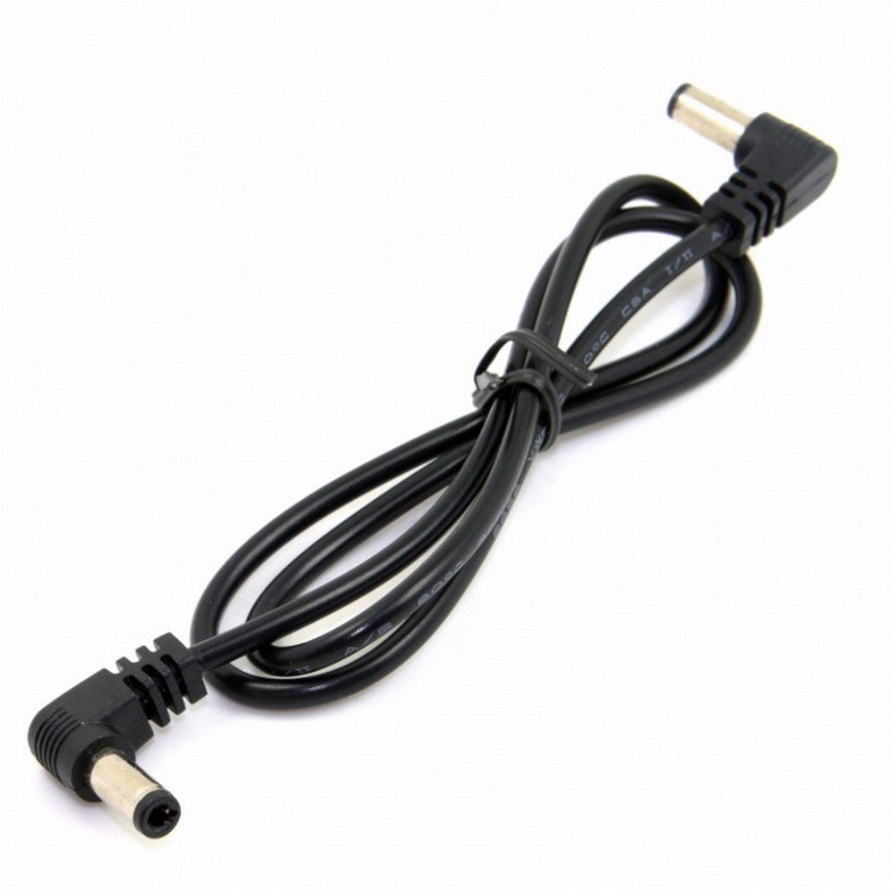 Chenyang DC Power 5.5 x 2.1mm / 2.5mm Male to 5.5 2.1/2.5mm Male Plug Cable Right Angled 90 Degree 60cm PW-051