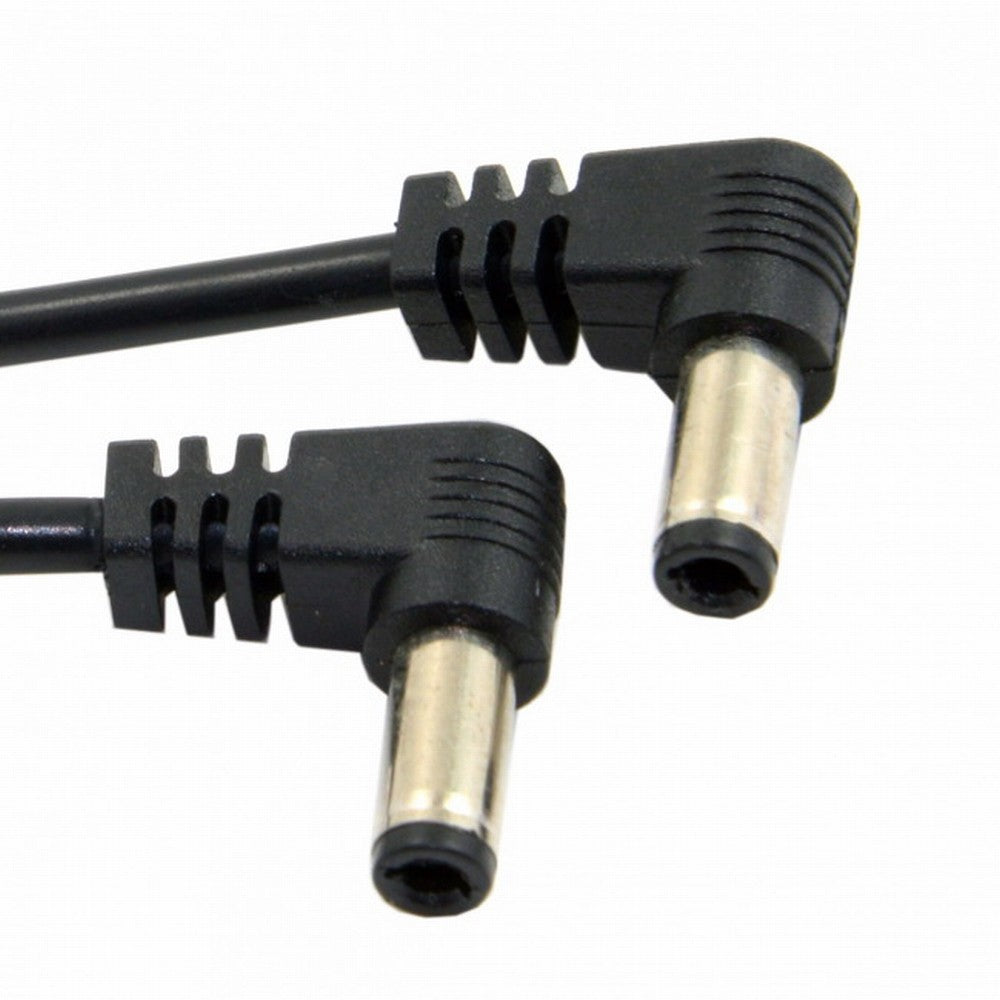 Chenyang DC Power 5.5 x 2.1mm / 2.5mm Male to 5.5 2.1/2.5mm Male Plug Cable Right Angled 90 Degree 60cm PW-051