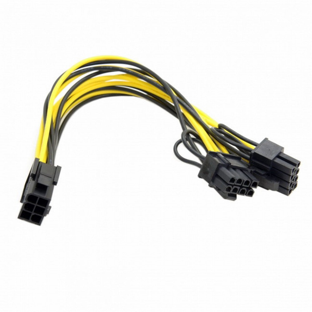 Chenyang PCI-E PCI Express ATX 6Pin Male to Dual 8Pin 6Pin Female Video Card Extension Splitter Power Cable PW-028