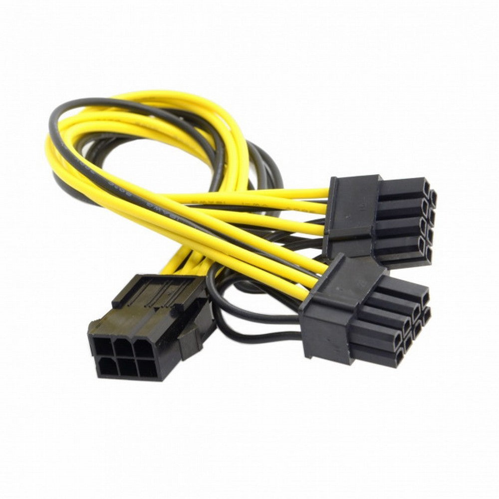 Chenyang PCI-E PCI Express ATX 6Pin Male to Dual 8Pin 6Pin Female Video Card Extension Splitter Power Cable PW-028