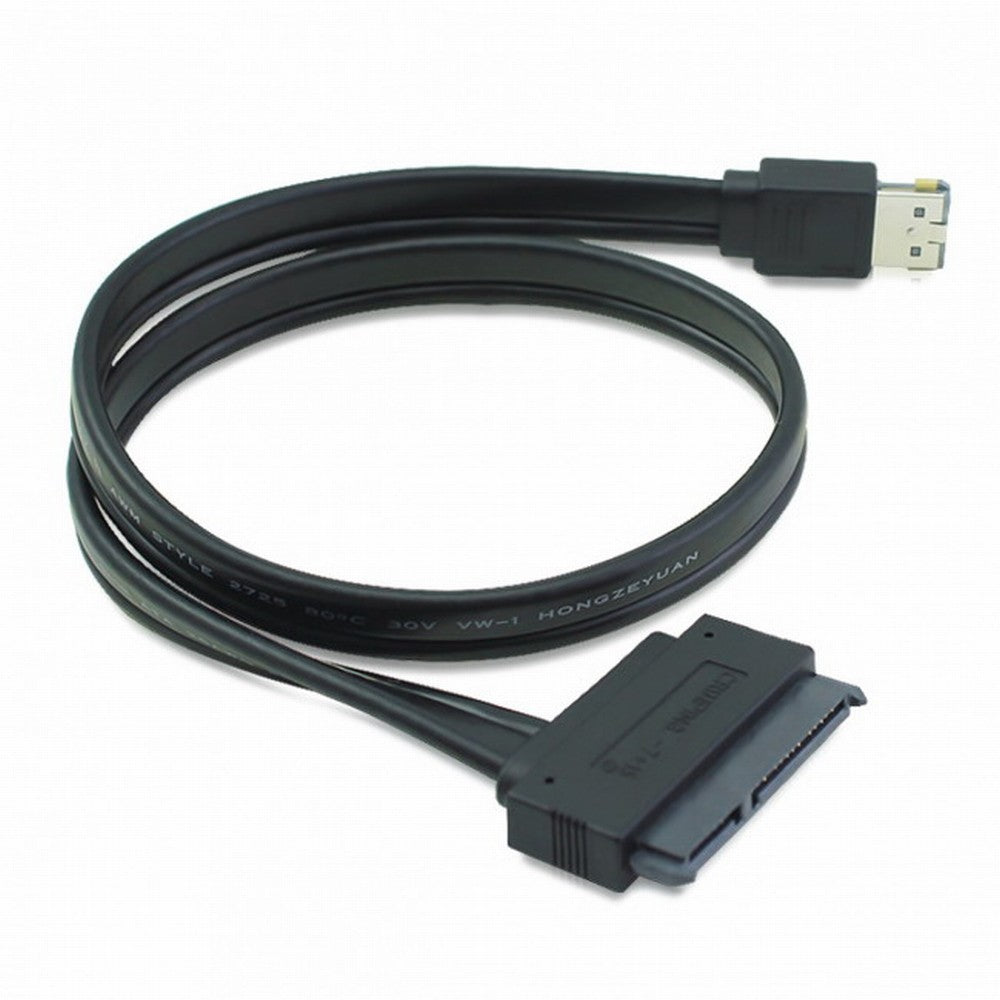 Chenyang 50cm Dual Power 12V and 5V eSATAp Power ESATA USB 2.0 combo to 22Pin SATA cable for 2.5" 3.5" Hard Disk Drive SA-009