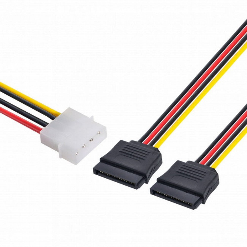 Chenyang IDE to Dual SATA II 15pin Y Splitter 10cm Hard Disk Power Supply Extension Cable SA-056