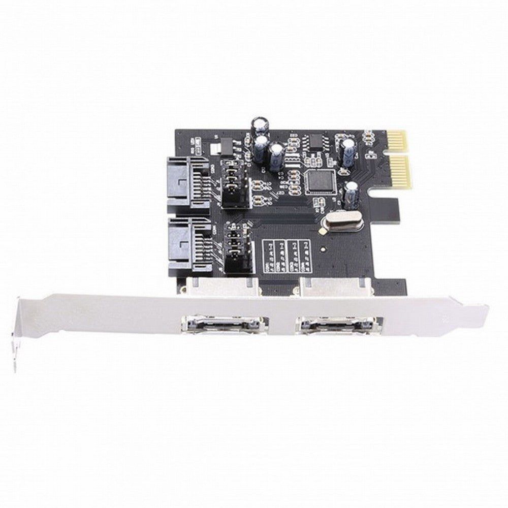 Chenyang PCI-E To 4 Ports SATA 3.0 ESATA PCIE SATA3 6Gbps Expansion Card PCI-E Adapter SA-078