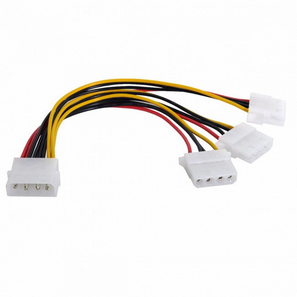 Chenyang IDE 4 Pin Male to 3 IDE Female Y Type Splitter Power supply Extension Cable 10cm for Hard Disk SA-086