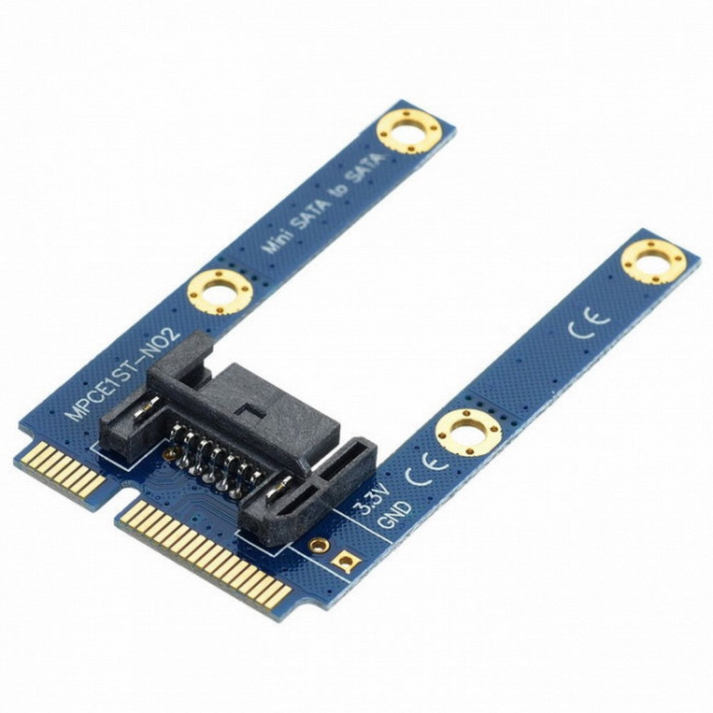 Chenyang 50mm Mini PCI-E mSATA SSD to Flat SATA 7pin Hard Disk Drive PCBA Extension Adapter SA-090