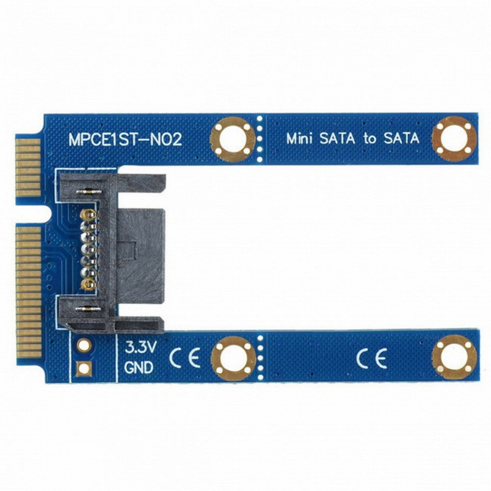 Chenyang 50mm Mini PCI-E mSATA SSD to Flat SATA 7pin Hard Disk Drive PCBA Extension Adapter SA-090