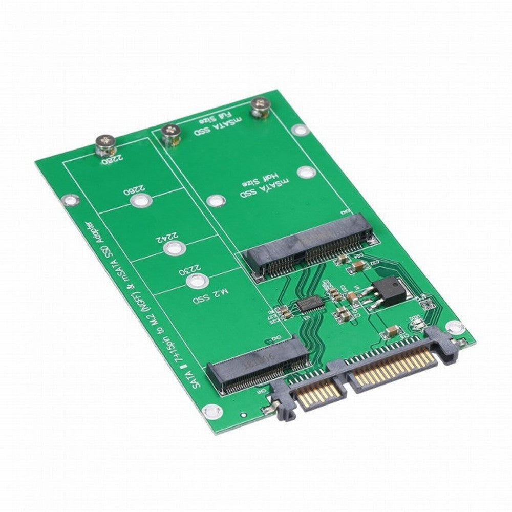 Chenyang 2 in 1 Combo Mini PCI- E 2 Lane M.2 NGFF mSATA SSD to SATA 3.0 III Adapter Converter PCBA SA-130