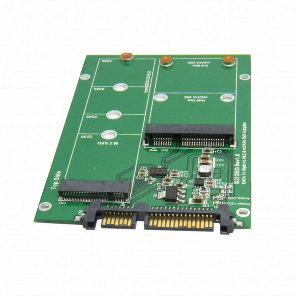 Chenyang 2 in 1 Combo Mini PCI- E 2 Lane M.2 NGFF mSATA SSD to SATA 3.0 III Adapter Converter PCBA SA-130